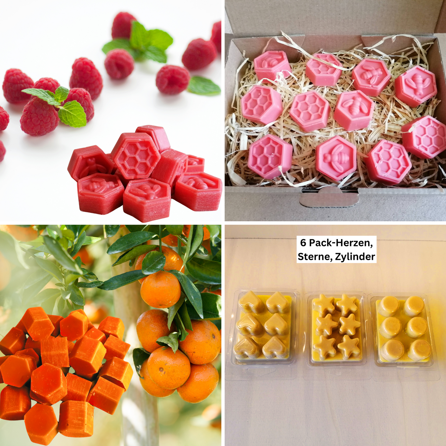 Duftwachs Melts, fruchtige ätherische Öle, aus Bienenwachs und Sojawachs, das perfekte Geschenk für ein gemütliches Zuhause, ohne Zusätze