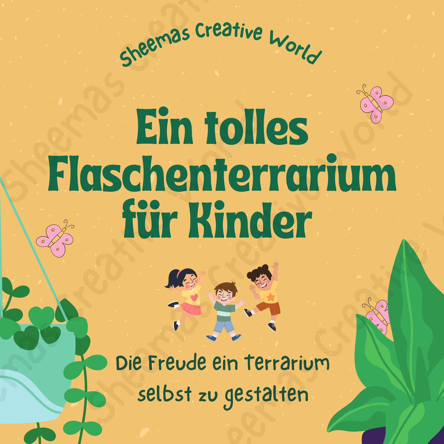DIY Flaschengarten, Starter Kit für Kinder, Mini Pflanzenwelt, Kreativ-& Lernspaß, Nachhaltiger Mini-Garten, Geschenk für Kinder