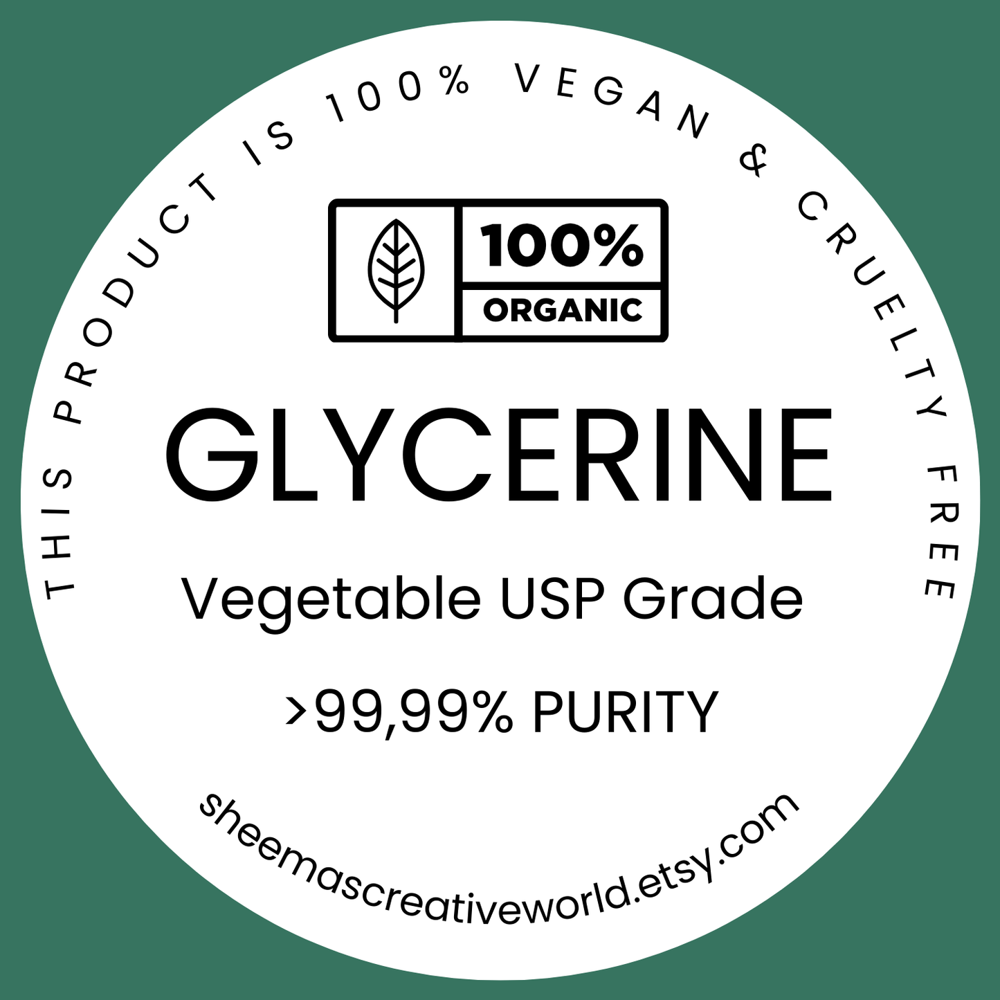 Glycerin, Pure >99.5%, USP Grade, Food Grade, 100 Percent Plant-Based, Vegan, Cosmetic Grade, DIY Cosmetics, Non GMO, Skin, Body, Hair,