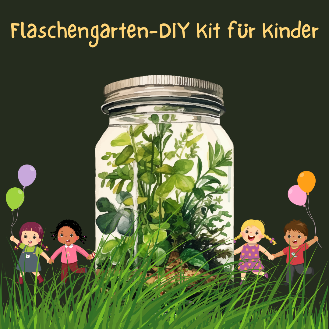 DIY Flaschengarten, Starter Kit für Kinder, Mini Pflanzenwelt, Kreativ-& Lernspaß, Nachhaltiger Mini-Garten, Geschenk für Kinder